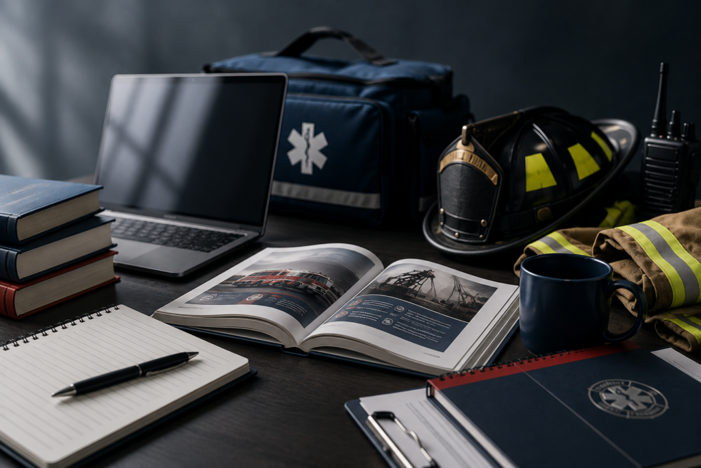 Emergency services training workspace setup