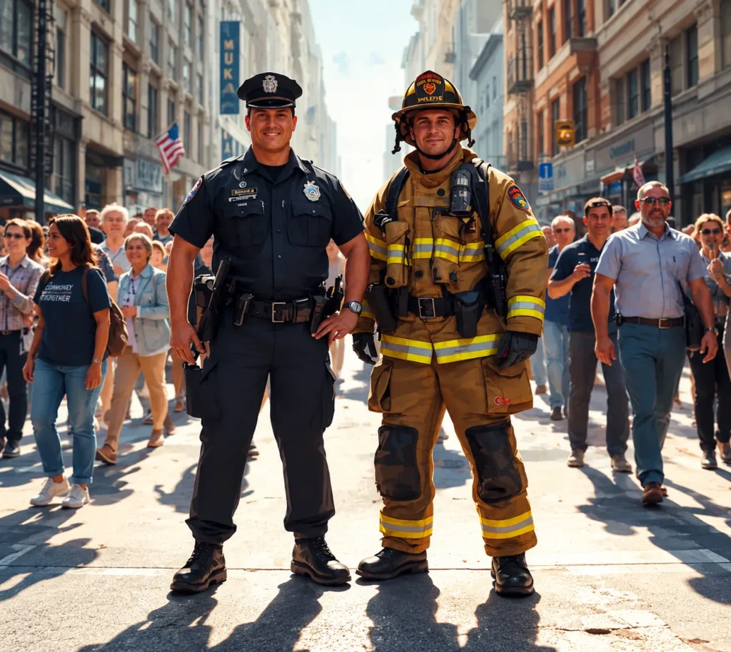 First Responders Lead the City Parade